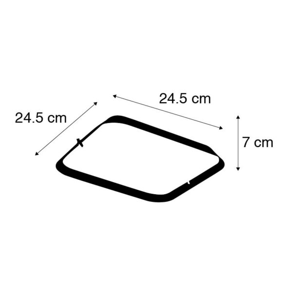 Moderne plafondlamp wit 24,5 cm incl LED - Edor - Afbeelding 3
