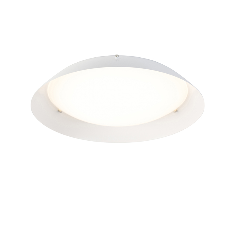 plafondlampen Moderne plafondlamp wit 38 cm incl. LED Bjorn Glas Wit Een praktische ronde voor elke Uitstraling en heeft het allemaal. Plafondlamp is gemaakt