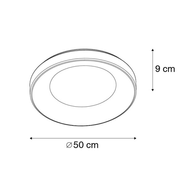 Moderne plafondlamp wit incl. LED 3-staps dimbaar - Steffie - Afbeelding 3