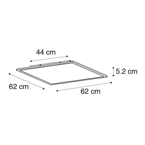 Moderne plafondlamp wit 62 cm incl. LED - Liv - Afbeelding 3