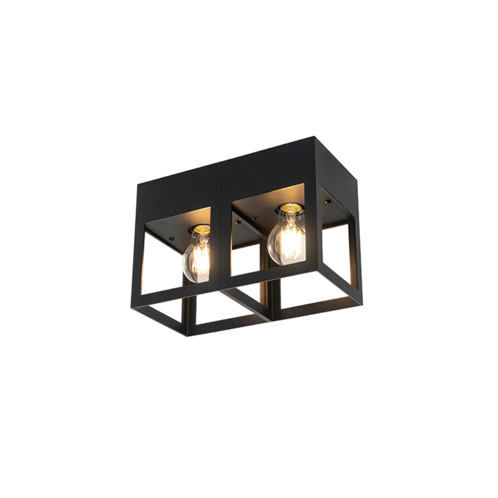 plafondlampen Moderne plafondlamp zwart Cela Aluminium Zwart De is een moderne en tijdloze uit aluminium. Een perfect basislampje in de hal woonkamer maar ook