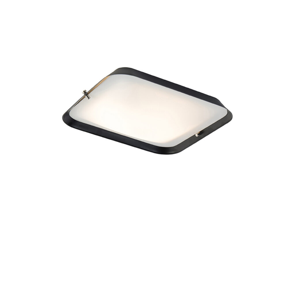 plafondlampen Moderne plafondlamp zwart 245 cm incl LED Edor Glas Zwart De is er in verschillende maten. Deze kleinere variant van super geschikt voor een wat