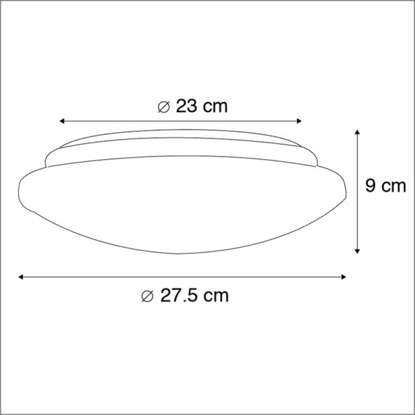 Moderne plafonnière wit incl. LED 10W - Tiho - Afbeelding 3