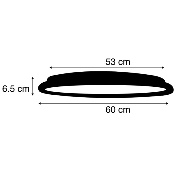 Moderne plafonnière wit incl. RGB LED met afstandsbediening - Mars - Afbeelding 3