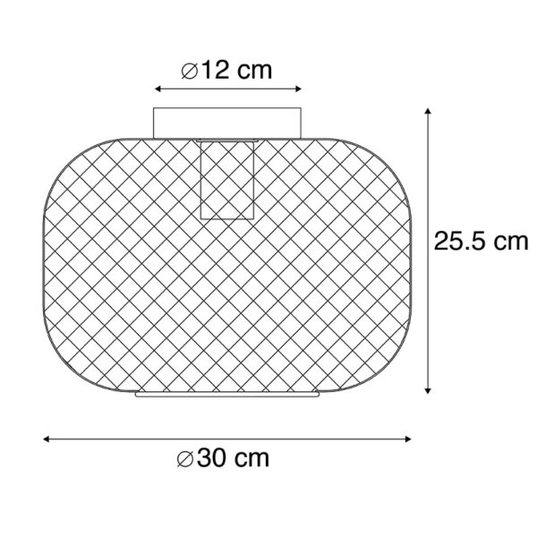 Moderne zwarte plafondlamp - Bliss Mesh - Afbeelding 3