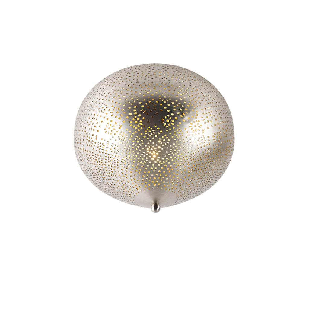 plafondlampen Oosterse plafondlamp staal Sinbad Staal is een mooi afgewerkte in en zorgt voor lichteffect de ruimte. Deze heeft diameter van 30 cm hoogte 25 cm