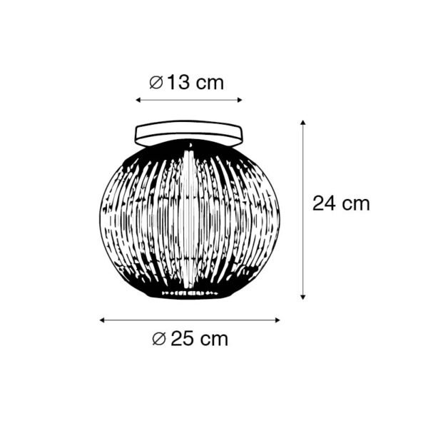 Oosterse plafondlamp zeegras - Canno - Afbeelding 3