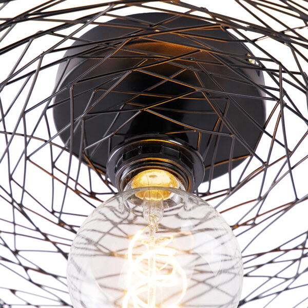 Oosterse plafondlamp zwart 40 cm - Glan - Afbeelding 2