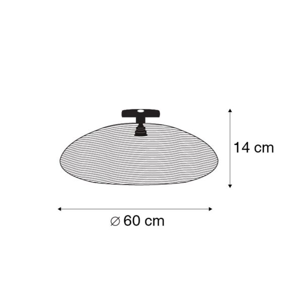 Oosterse plafondlamp zwart 60 cm - Glan - Afbeelding 3
