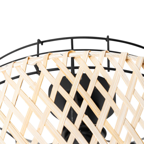 Oosterse plafondlamp zwart met bamboe - Irena - Afbeelding 2