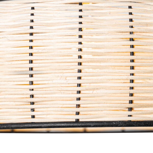 Oosterse plafondlamp zwart met rotan 25 cm - Emir - Afbeelding 2