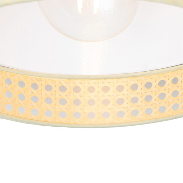 Oosterse plafondlamp zwart met rotan 30 cm - Magna Rotan - Afbeelding 2