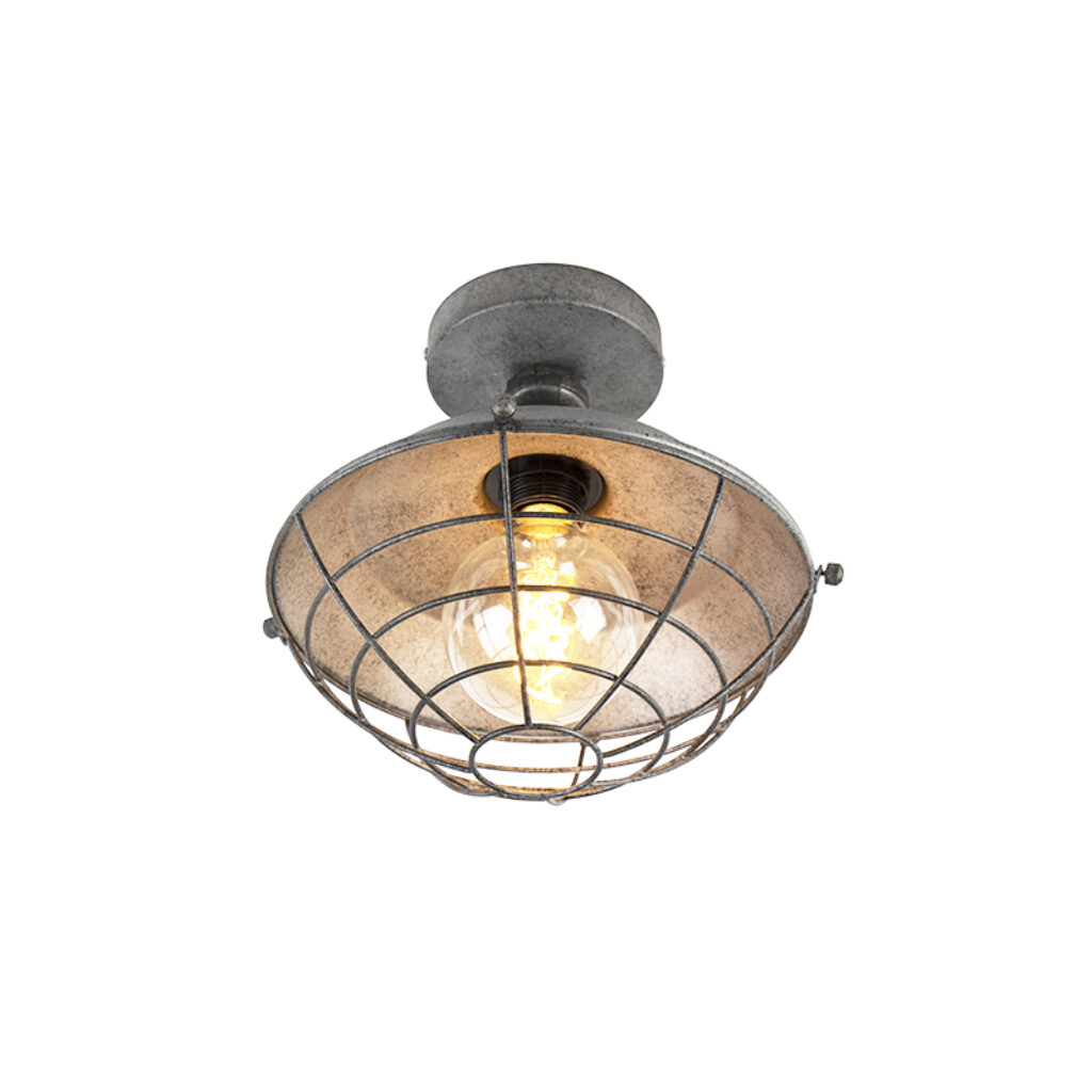 plafondlampen plafondlamp antiek zilver 255 cm Course Staal Zilver De brengt een sfeer doorheen jouw Hij hoort thuis in industrieel of Art Deco interieur. heeft