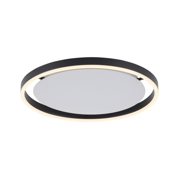 plafondlampen Plafondlamp donkergrijs 40 cm incl. LED dimbaar Zlatan Aluminium Donkergrijs is een echte eyecatcher voor in modern De lamp gemaakt van aluminium