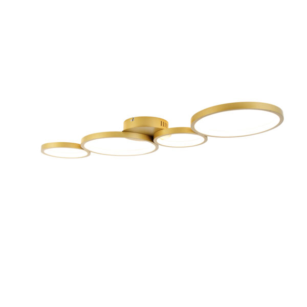 plafondlampen Plafondlamp goud incl. LED 3 staps dimbaar Lupolo AluminiumStaalKunststof Ga voor deze moderne plafondlamp om je interieur compleet te maken. is