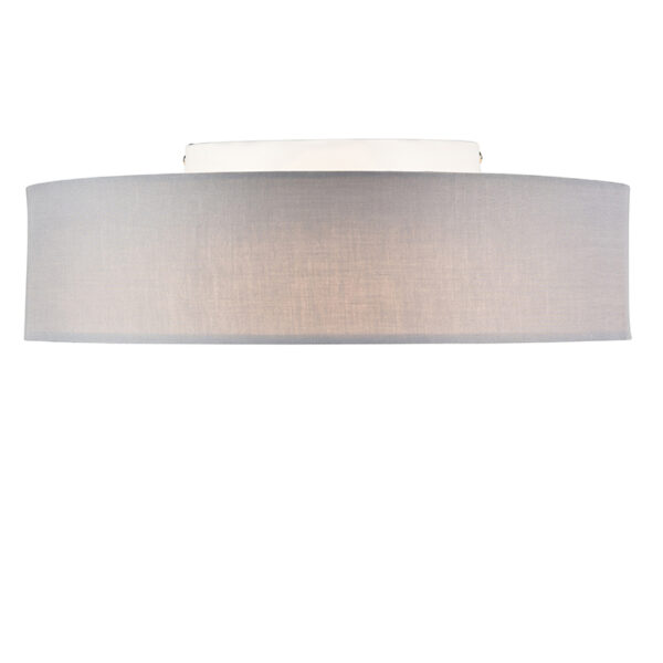 Plafondlamp grijs 40 cm incl. LED - Drum LED - Afbeelding 2