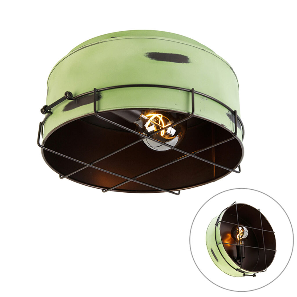plafondlampen plafondlamp groen 35 cm Barril Staal Groen Haal de sfeer in huis met onze Barril. is geschikt als en plafondlamp. Deze lamp gemaakt van staal