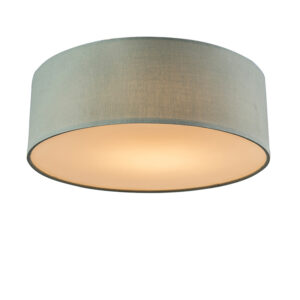 plafondlampen Plafondlamp groen 30 cm incl. LED Drum MetaalStof Groen Een sfeervol interieur begint bij verlichting. Met de haal je een stijlvol en luxueus