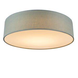 plafondlampen Plafondlamp groen 40 cm incl. LED Drum StofStaalKunststof Groen Een sfeervol interieur begint bij verlichting. Met de haal je een stijlvol en