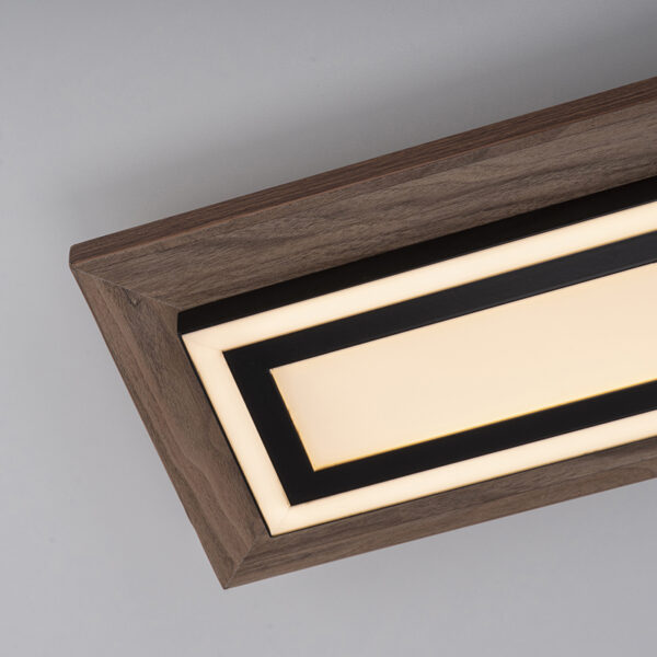 Plafondlamp hout langwerpig incl. LED met afstandsbediening - Ajdin - Afbeelding 2