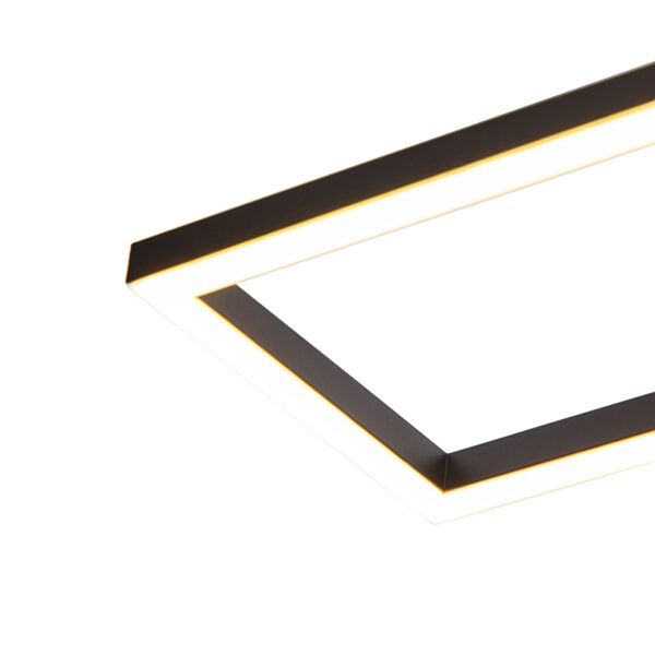 Plafondlamp langwerpig zwart 3-staps dimbaar - Plazas Novo - Afbeelding 2