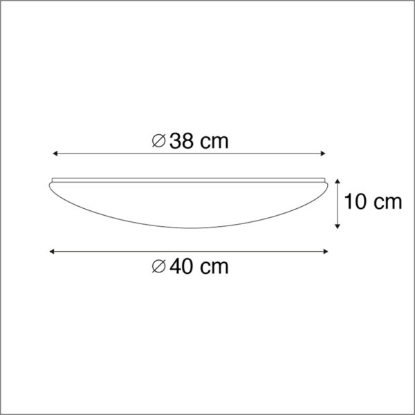 Plafondlamp 40 cm incl. LED met afstandsbediening - Extrema - Afbeelding 3