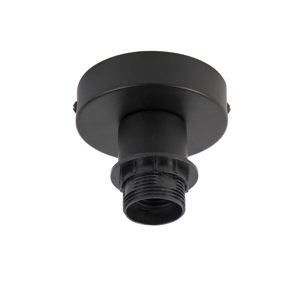 plafondlampen Plafondlamp mat zwart zonder kap Combi Staal Zwart Met een simpele plafondlamp breng je tijdloze boost doorheen interieur. Hij heeft diameter van