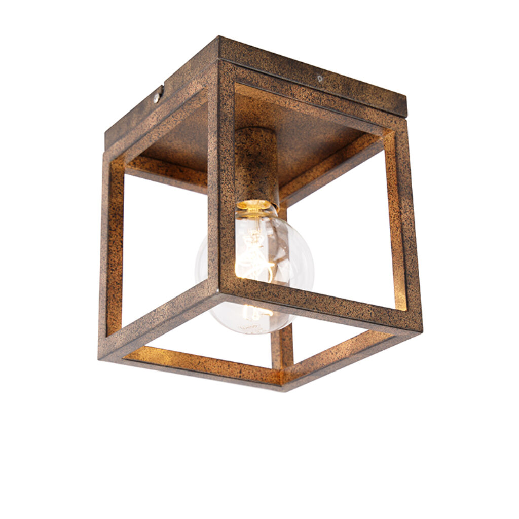 plafondlampen plafondlamp roestbruin Cage Staal Bruin Een luchtig ontwerp in deze Cage. Kies jij ook voor stijlvolle Jouw woning of kantoor zal gehuld worden