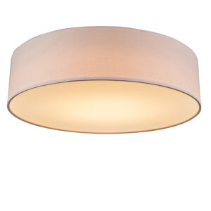 plafondlampen Plafondlamp roze 40 cm incl. LED Drum StofStaal Roze Een sfeervol interieur begint bij verlichting. Met de haal je een stijlvol en luxueus design