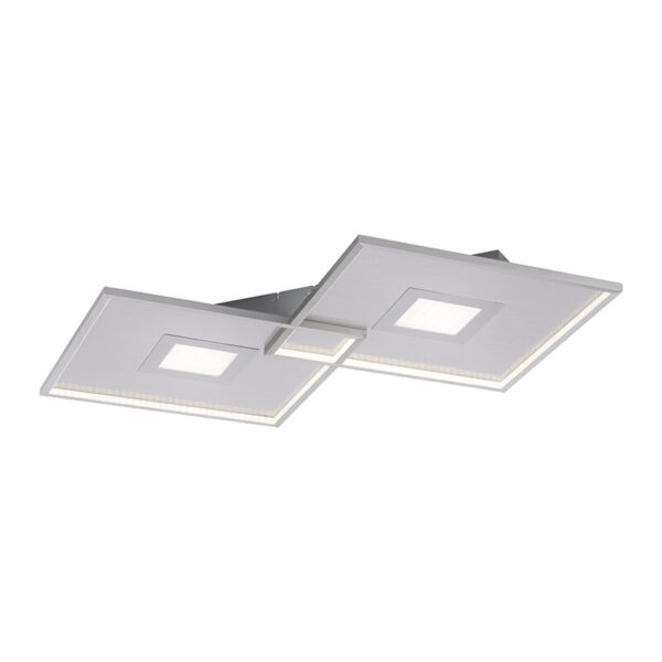Plafondlamp staal incl. LED en afstandsbediening - Odile - Afbeelding 2