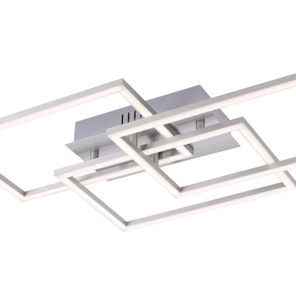 Plafondlamp staal 53 cm incl. LED en dimbaar 3-lichts - Amanda - Afbeelding 2