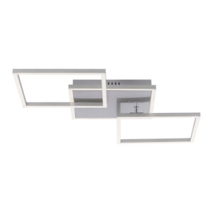 plafondlampen Plafondlamp staal incl. LED en dimbaar Amanda Aluminium Staal is een strakke design plafondlamp met verstelbare lichtpunten. De twee uitstekende