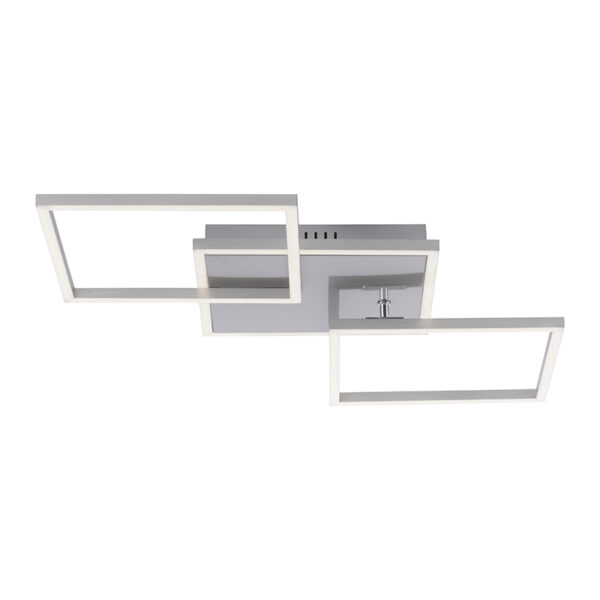 plafondlampen Plafondlamp staal incl. LED en dimbaar Amanda Aluminium Staal is een strakke design plafondlamp met verstelbare lichtpunten. De twee uitstekende