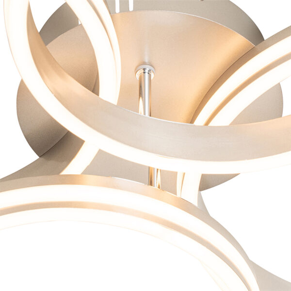 Plafondlamp staal incl. LED 3-staps dimbaar 4-lichts - Navara - Afbeelding 2