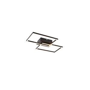 plafondlampen Plafondlamp vierkant zwart dimbaar Plazas Novo AluminiumStaal Zwart Strak en modern design wat wil je nog heeft het. Deze plafondlamp is gemaakt