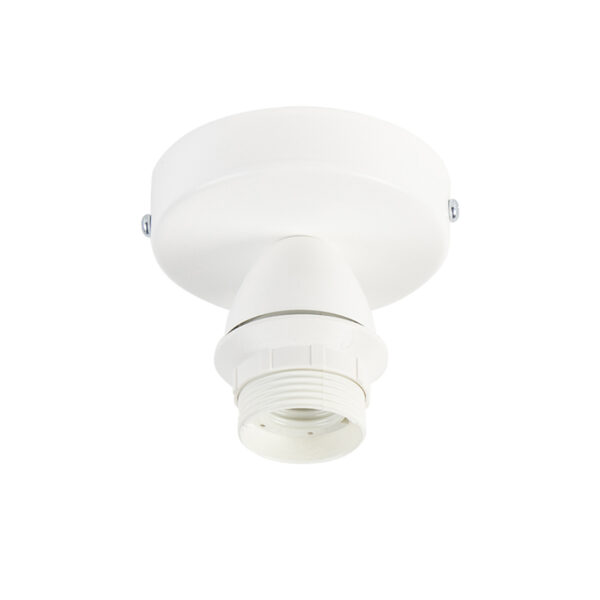 plafondlampen Plafondlamp wit Combi Metaal Wit Eenvoudige dimbare plafondlamp uitgevoerd in metaal een strakke witte kleur. Deze wordt geleverd zonder lampenkap