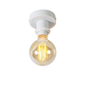 plafondlampen Plafondlamp wit Combi Staal Wit Top design in al zijn eenvoud dat is deze plafondlamp van het merk QAZQA. Deze lamp uitgevoerd mat metaal dit