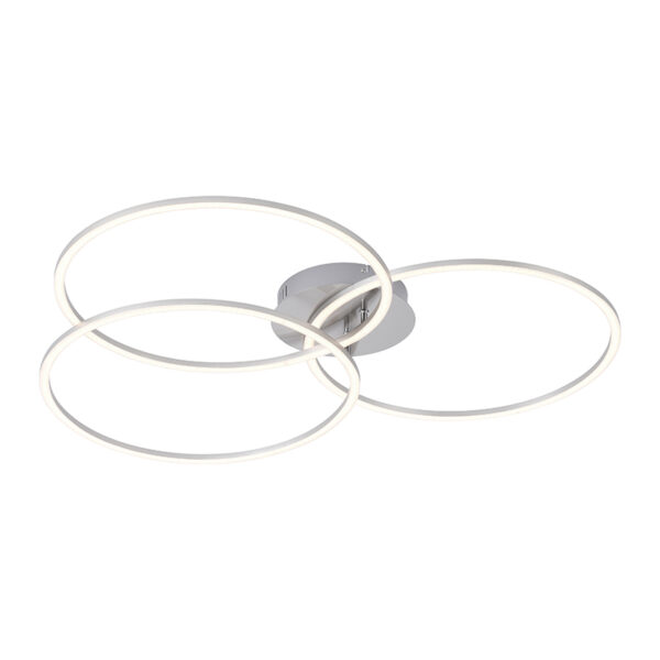 plafondlampen Plafondlamp wit incl. LED en dimbaar Julka Aluminium Wit komt helemaal tot zijn recht in een design interieur. Met dubbele cirkels heeft 3