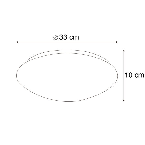 Plafondlamp wit 33 cm incl. LED en dimmer met afstandsbediening - Iene - Afbeelding 3