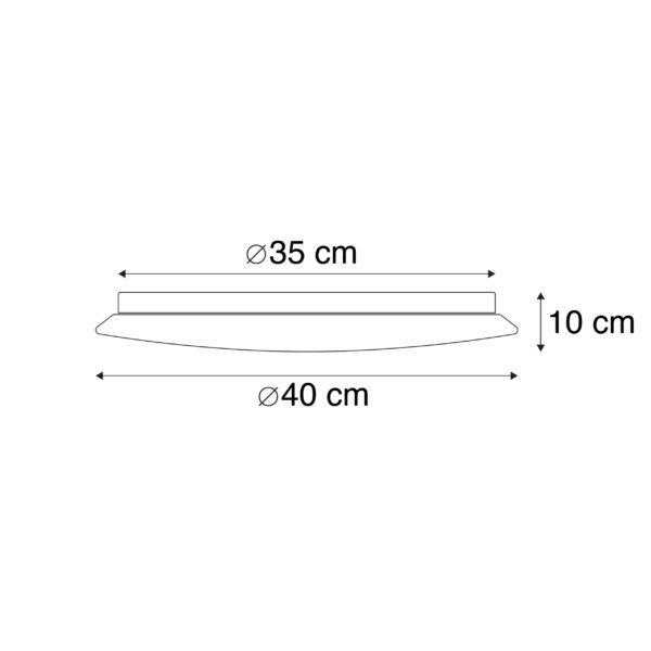 Plafondlamp wit incl. LED en dimmer met afstandsbediening - Mane - Afbeelding 3