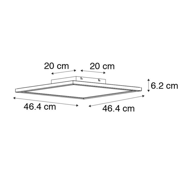 Plafondlamp wit 46 cm incl. LED 2700 - 5000K - Luntani - Afbeelding 3