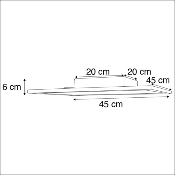 Plafondlamp wit 45 cm incl. LED met afstandsbediening - Orch - Afbeelding 3