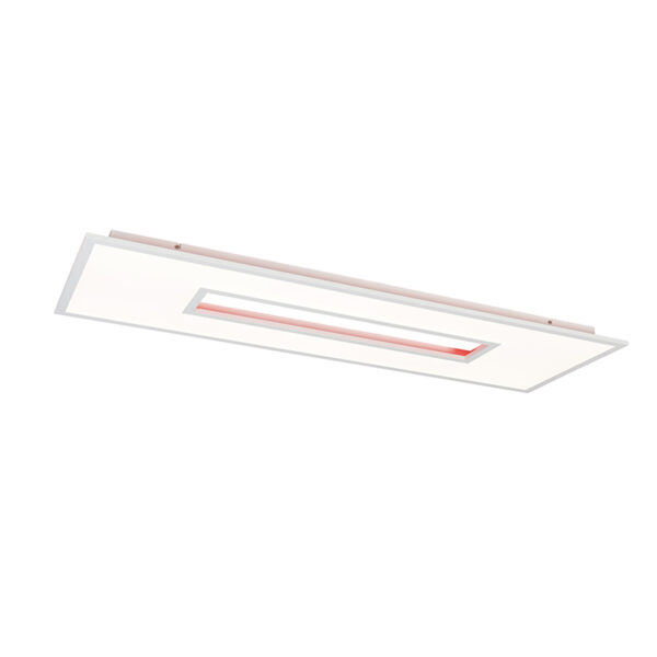 plafondlampen Plafondlamp wit incl. LED met afstandsbediening en RGB Mila Aluminium Wit is een modern paneel. Perfect voor in de hal werkkamer of eetkamer. Hij
