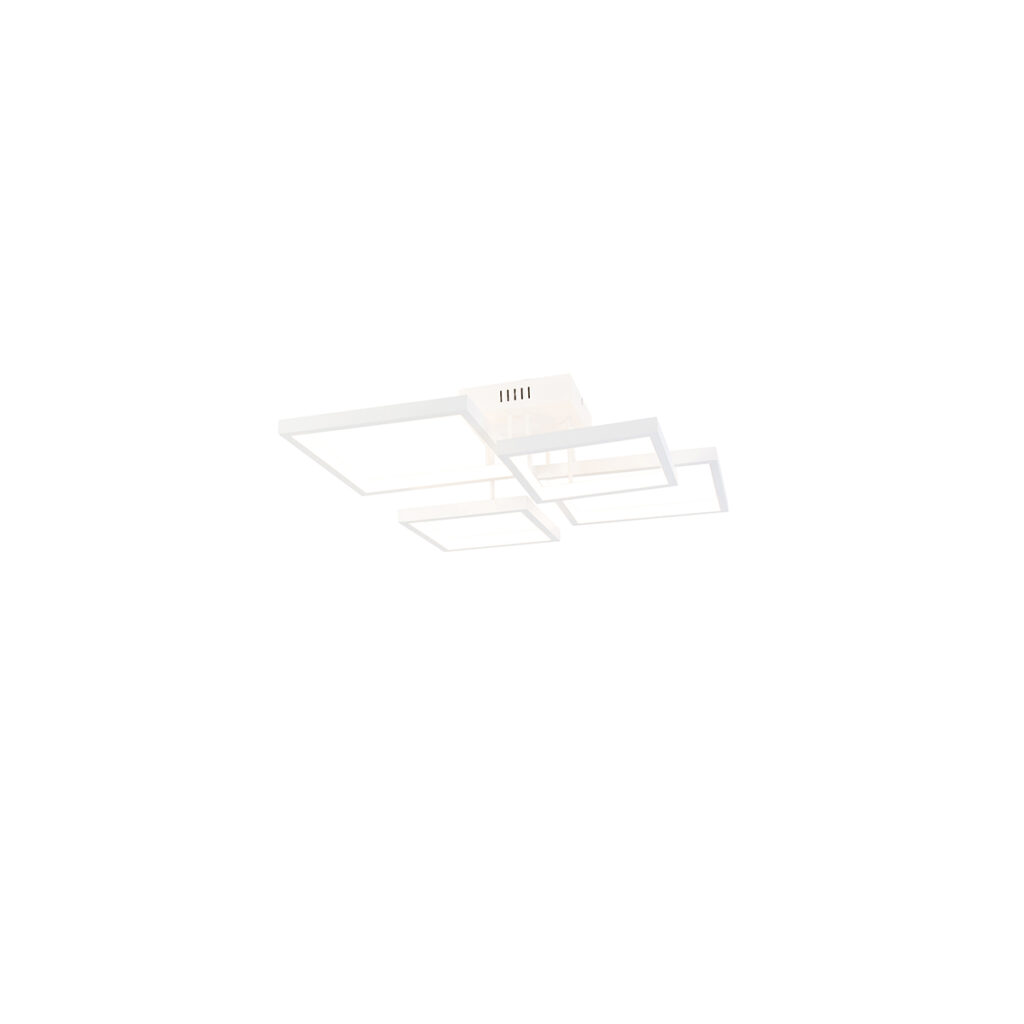 plafondlampen Plafondlamp wit incl. LED 3 staps dimbaar Lejo AluminiumStaalKunststof Wit Haal een echte designlamp in huis met onze Lejo. Deze plafondlamp is