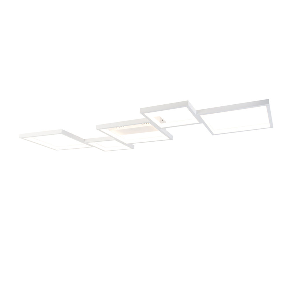 plafondlampen Plafondlamp wit incl. LED 3 staps dimbaar Lejo AluminiumStaalKunststof Wit Haal een echte designlamp in huis met onze Lejo. Deze plafondlamp is