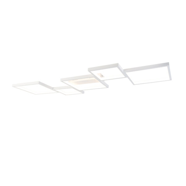 plafondlampen Plafondlamp wit incl. LED 3 staps dimbaar Lejo AluminiumStaalKunststof Wit Haal een echte designlamp in huis met onze Lejo. Deze plafondlamp is