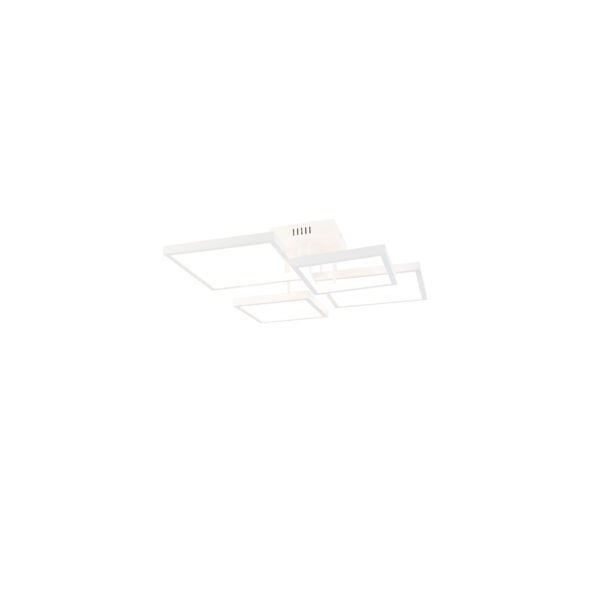plafondlampen Plafondlamp wit incl. LED 3 staps dimbaar Lejo AluminiumStaalKunststof Wit Haal een echte designlamp in huis met onze Lejo. Deze plafondlamp is