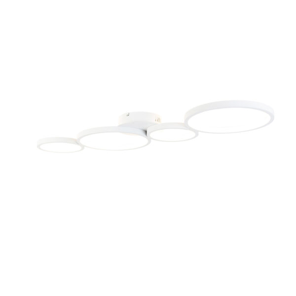 plafondlampen Plafondlamp wit incl. LED 3 staps dimbaar Lupolo AluminiumStaalKunststof Wit Ga voor deze moderne plafondlamp om je interieur compleet te maken.