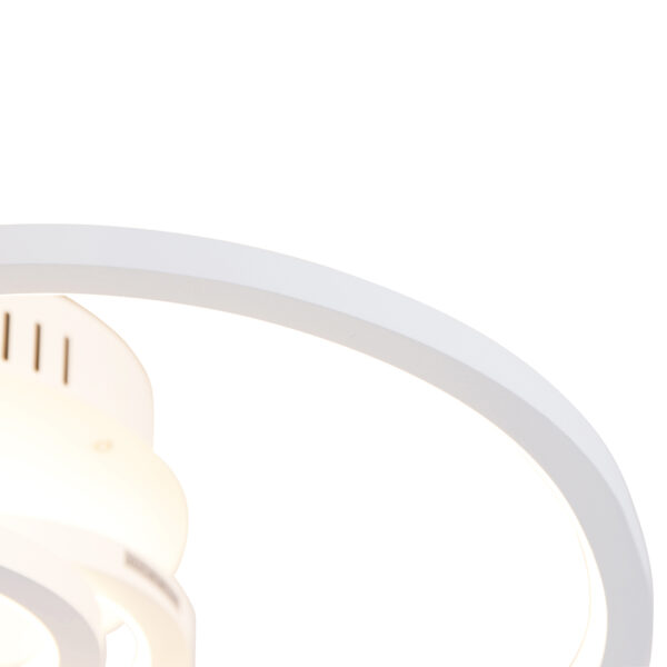 Plafondlamp wit 45 cm incl. LED 3 staps dimbaar - Rowin - Afbeelding 2