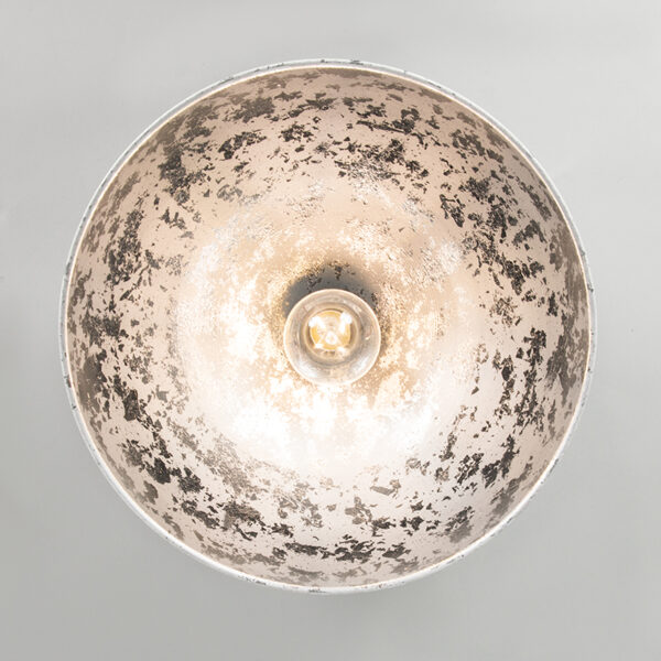 Plafondlamp wit met zilver 30 cm - Magna Basic - Afbeelding 2